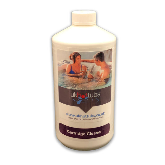 UK Hot Tubs cartridge cleaner is used to remove oil and grease from spa cartridge filters, restoring filter efficiency. Debris and grease can quickly form on the spa filter impairing performance.